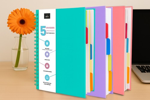 Lined notebook with - lined,