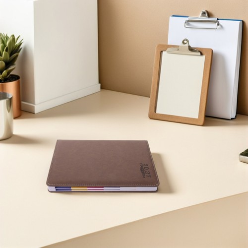 Brown daily planner 2027 - daily,