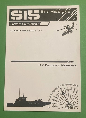 Si5 spy missions - missions, notebook