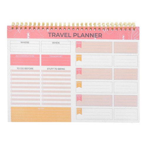 Travel planning sheet notebook - sheet,