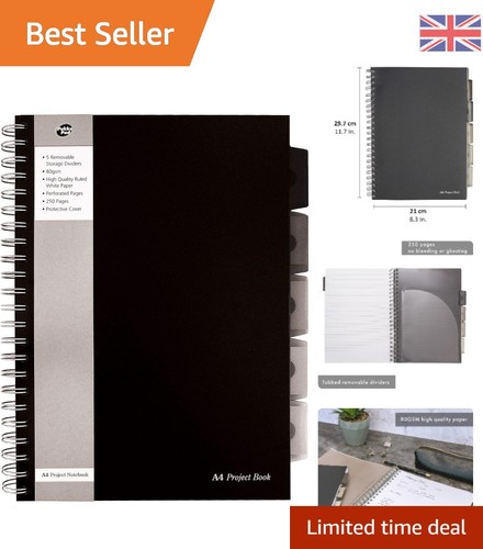 Versatile black notebook - versatile, a4