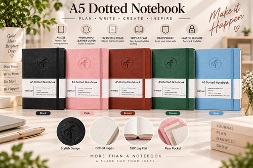 Hardback dotted notebook - dotted,