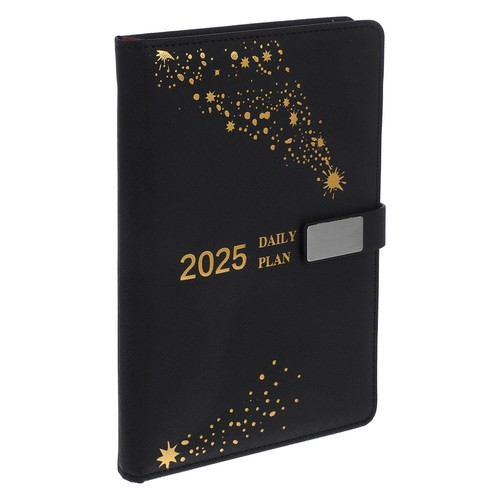 Black daily planner - planner, 2025